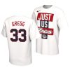 ben gregg white just us gonzaga shirt