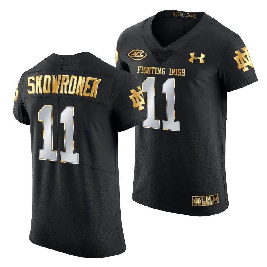 ben skowronek black golden edition notre dame fighting irish jersey