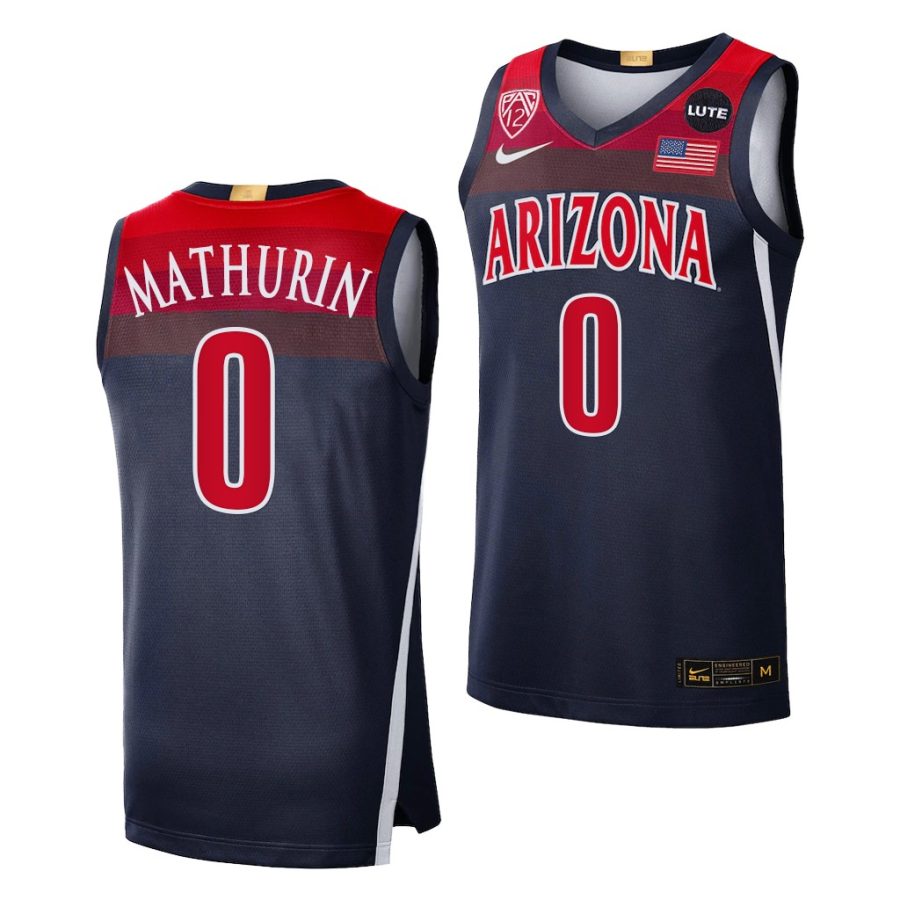 bennedict mathurin arizona wildcats elite limited 2021 22 college basketball jersey