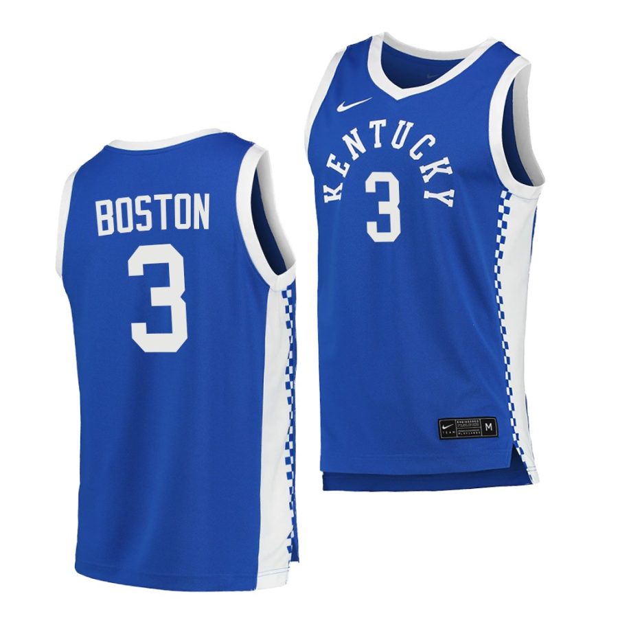 bj boston blue college basketball men jersey