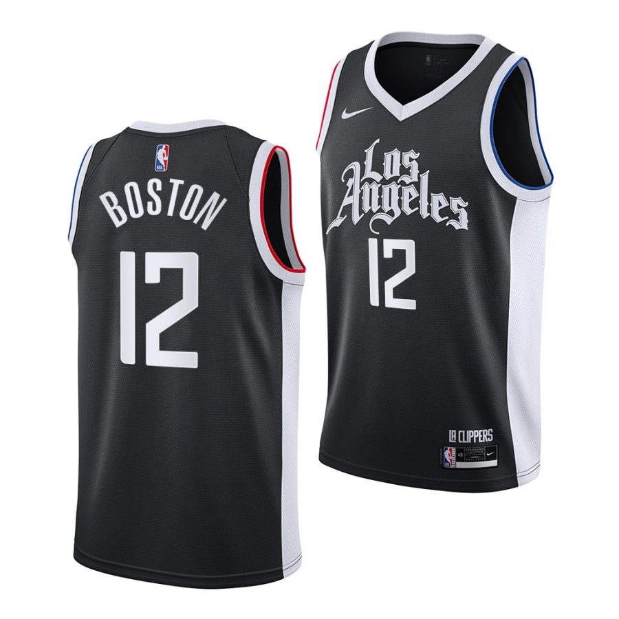 bj boston la clippers black city edition 2021 nba draft jersey