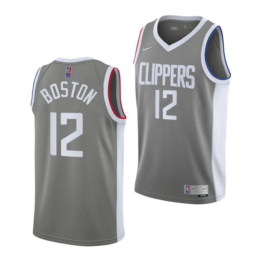 bj boston la clippers grey earned edition 2021 nba draft jersey