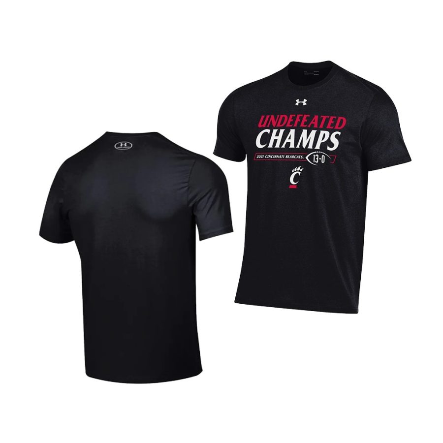 black 2021 aac football conference championsundefeated cincinnati bearcats shirt