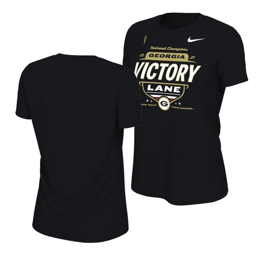 black 2021 cfp national champions locker room victory lane women t shirt