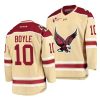 boston college eagles brian boyle 2021 22 college hockey beige alternate jersey