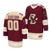 boston college eagles custom 2021 22 college hockey maroon away jersey