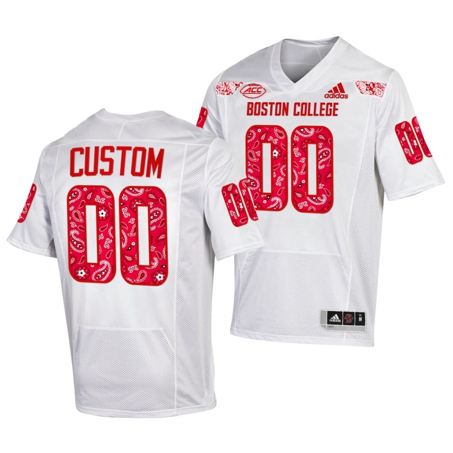 boston college eagles custom white red bandana 911 commemorative jersey