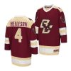 boston college eagles drew helleson 2021 22 college hockey maroon away jersey