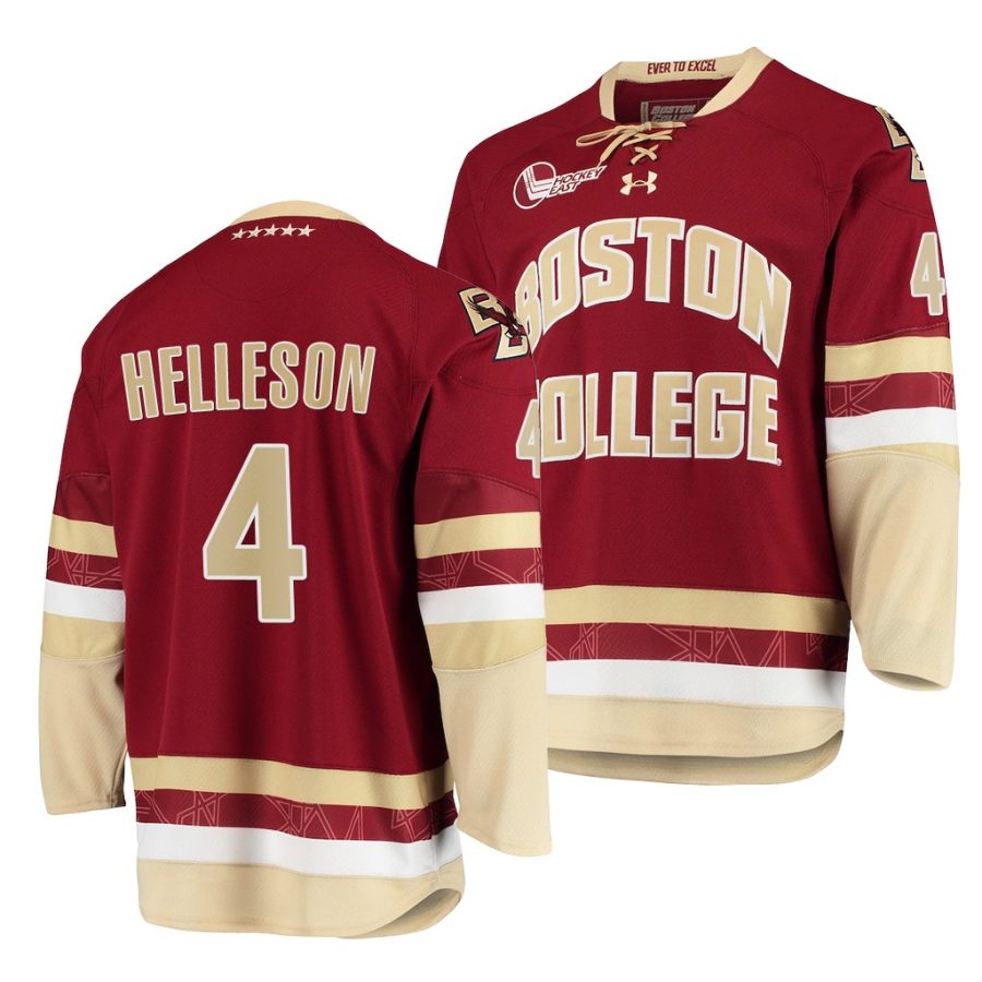 boston college eagles drew helleson 2021 22 college hockey maroon replica jersey