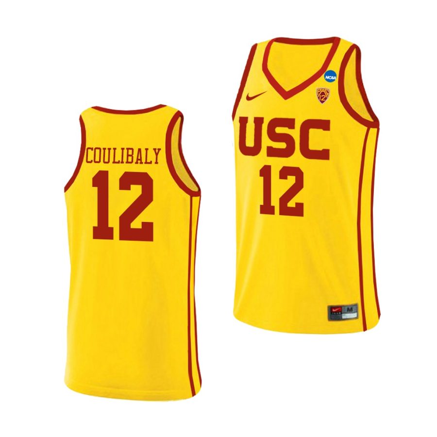 boubacar coulibaly yellow 2021 march madness sweet 16 men's jersey