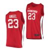 brandon angel red college basketball men jersey