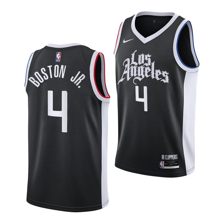 brandon boston jr. la clippers black city edition 2021 22 jersey