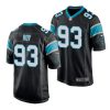 bravvion roy panthers 2020 nfl draft game men's black jersey