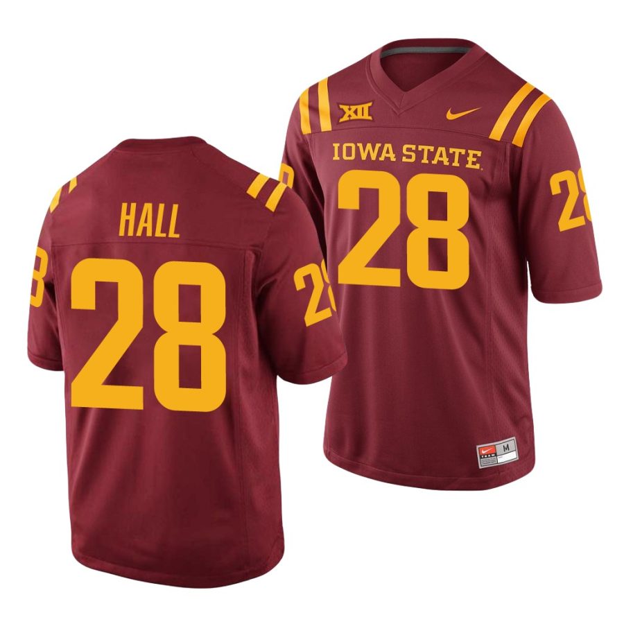 breece hall cardinal college football iowa state cyclones jersey