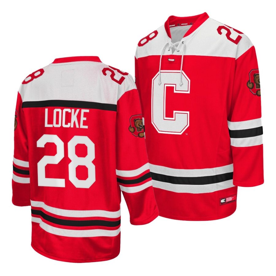 brenden locke ncaa college hockey red jersey