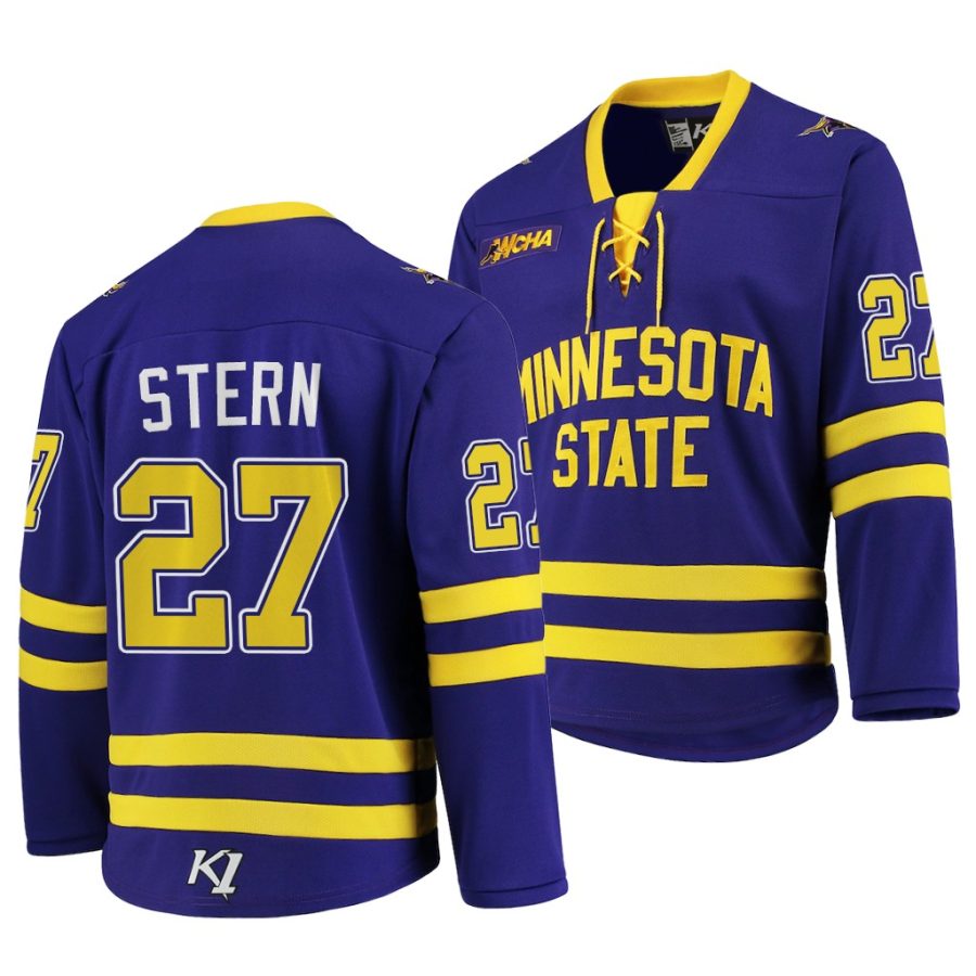 brett stern ncaa college hockey purple replica jersey