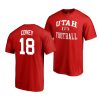 britain covey red college football name & number jersey