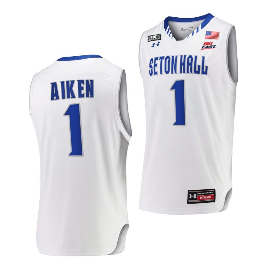 bryce aiken seton hall pirates college basketball 2021 22 replica jersey