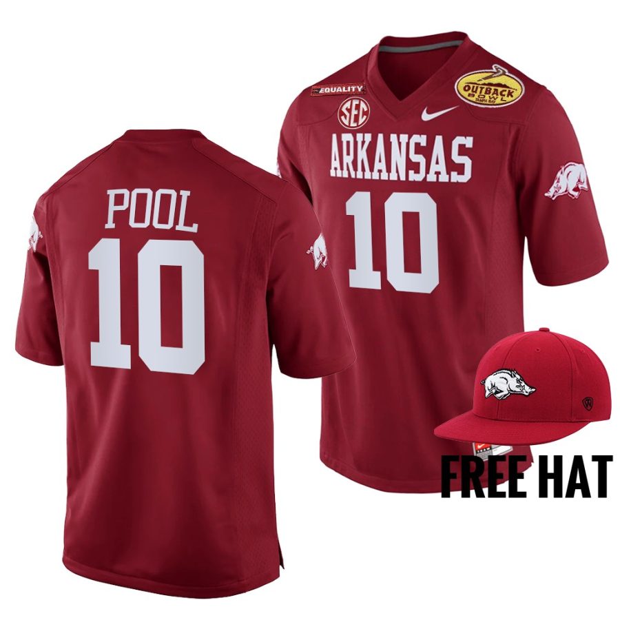 bumper pool arkansas razorbacks cardinal 2021 outback bowl cfp jersey