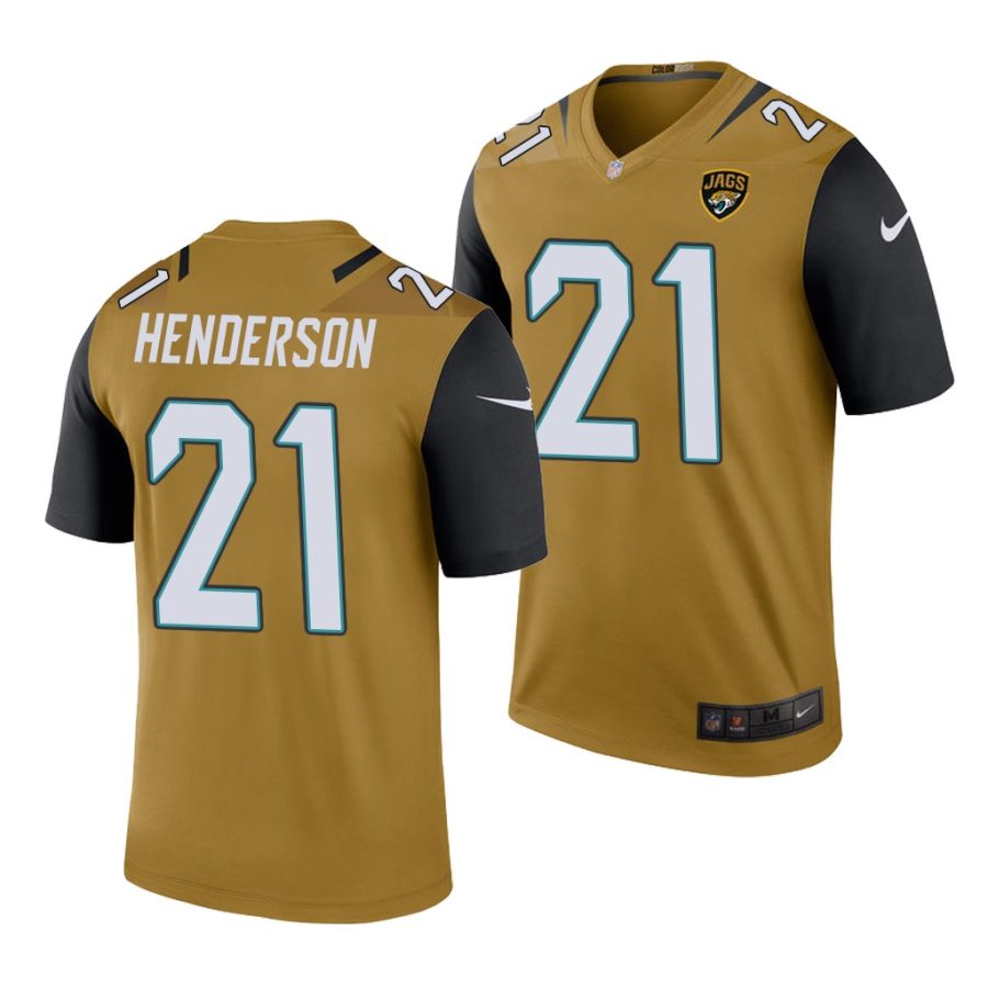 c.j. henderson gold 2020 nfl draft men's jersey 0