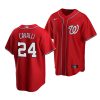 cade cavalli nationals 2020 mlb draft replica alternate red jersey