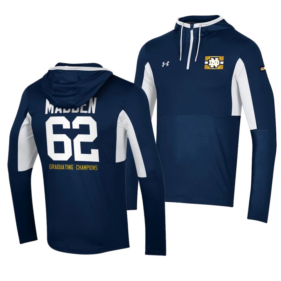 cain madden navy 2021 shamrock series quarter zip jacket hoodie