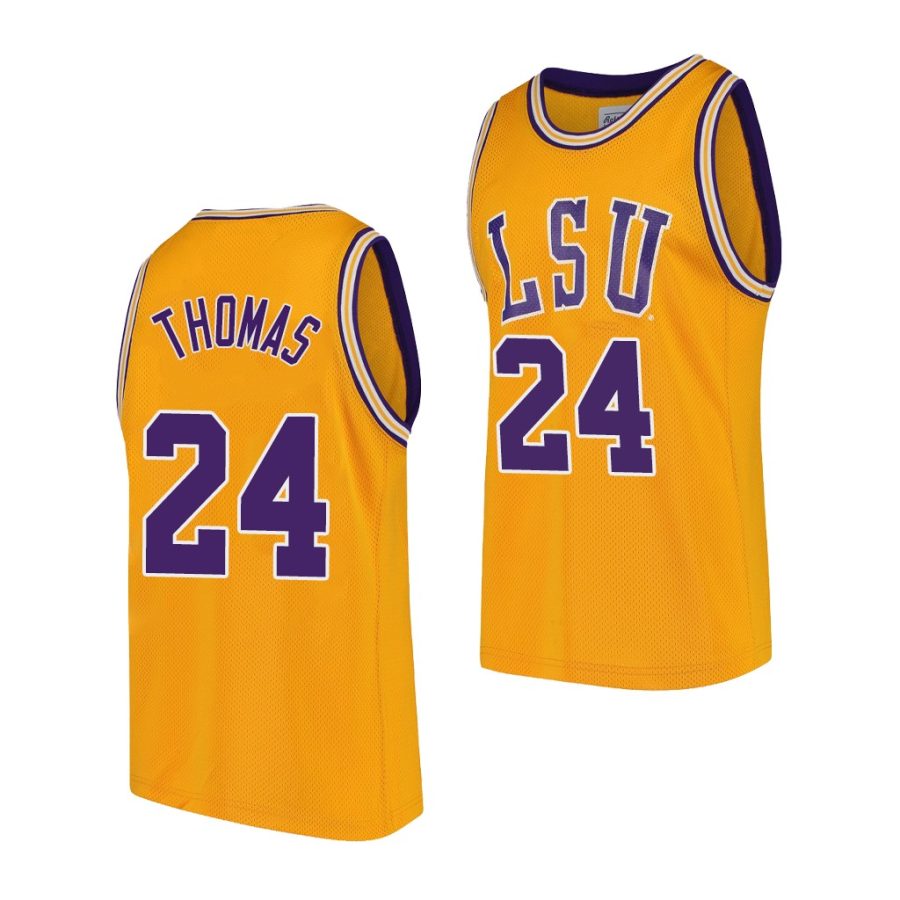 cameron thomas gold college basketball lsu tigers jersey