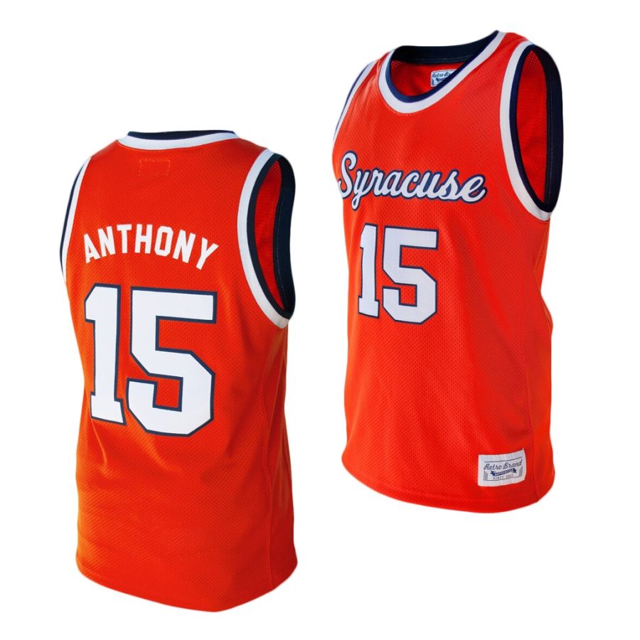 carmelo anthony orange alumni men's jersey