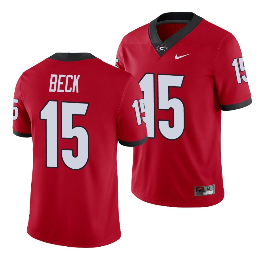 carson beck red college football men's jersey