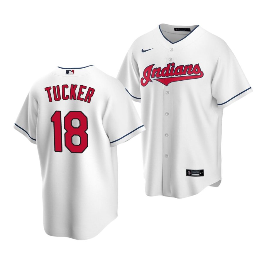 carson tucker indians 2020 mlb draft replica home white jersey