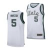 cassius winston white college basketball men's jersey