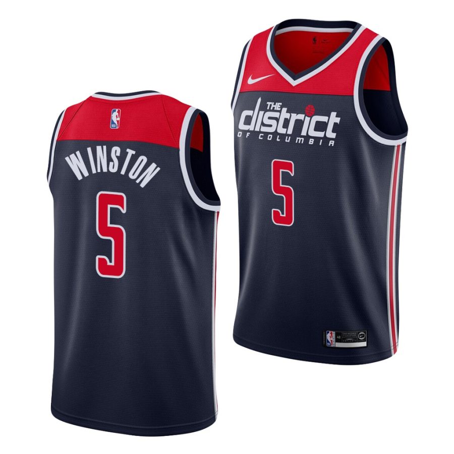 cassius winston wizards statement 2020 nba draft 2020 21 navy jersey