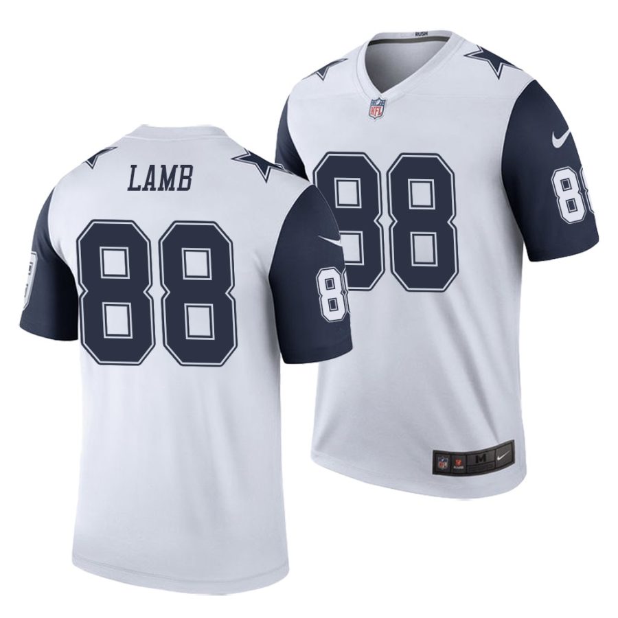 ceedee lamb white 2020 nfl draft men's jersey 0