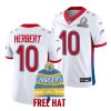 chargers justin herbert white 2022 afc pro bowl nfl draft jersey