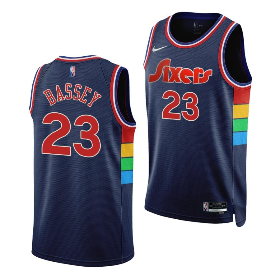 charles bassey 76ers 75th anniversary navy city edition 2021 22 jersey