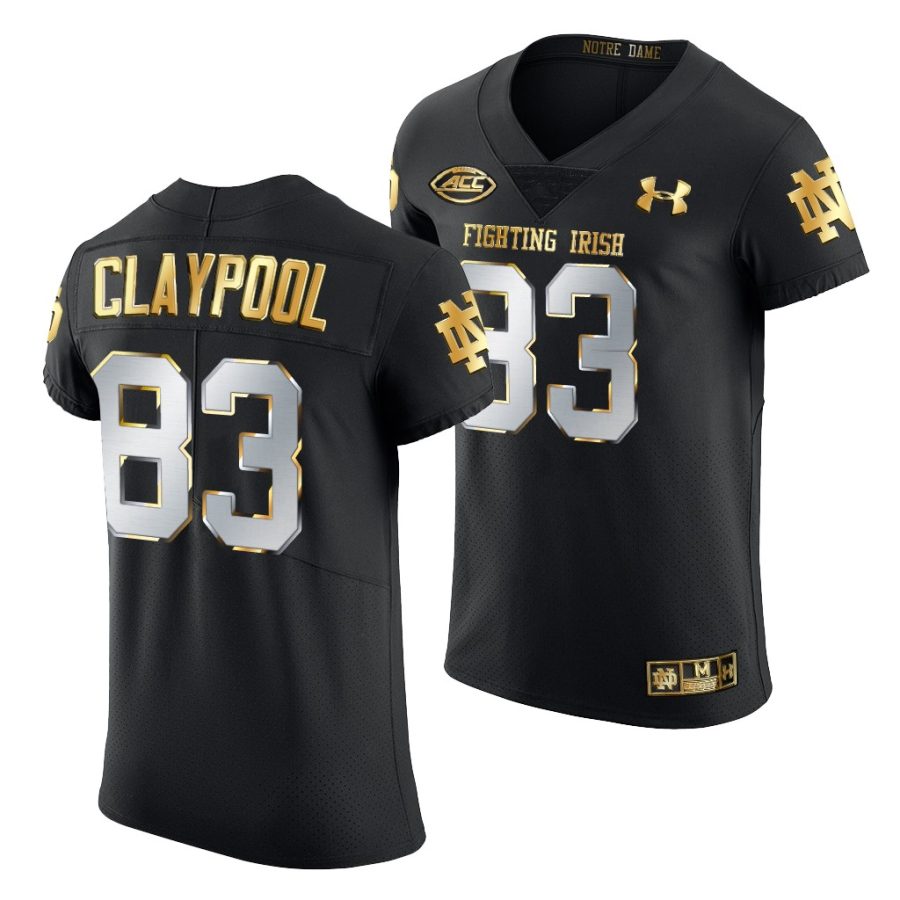 chase claypool black golden edition notre dame fighting irish jersey