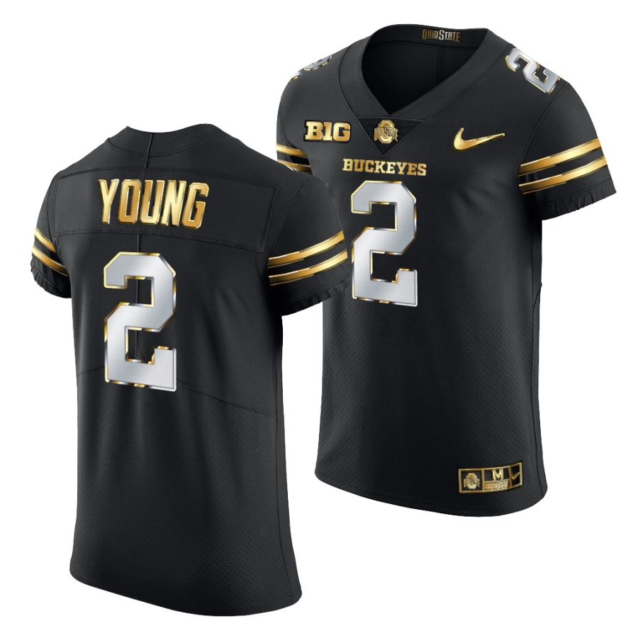 chase young black golden edition ohio state buckeyes jersey