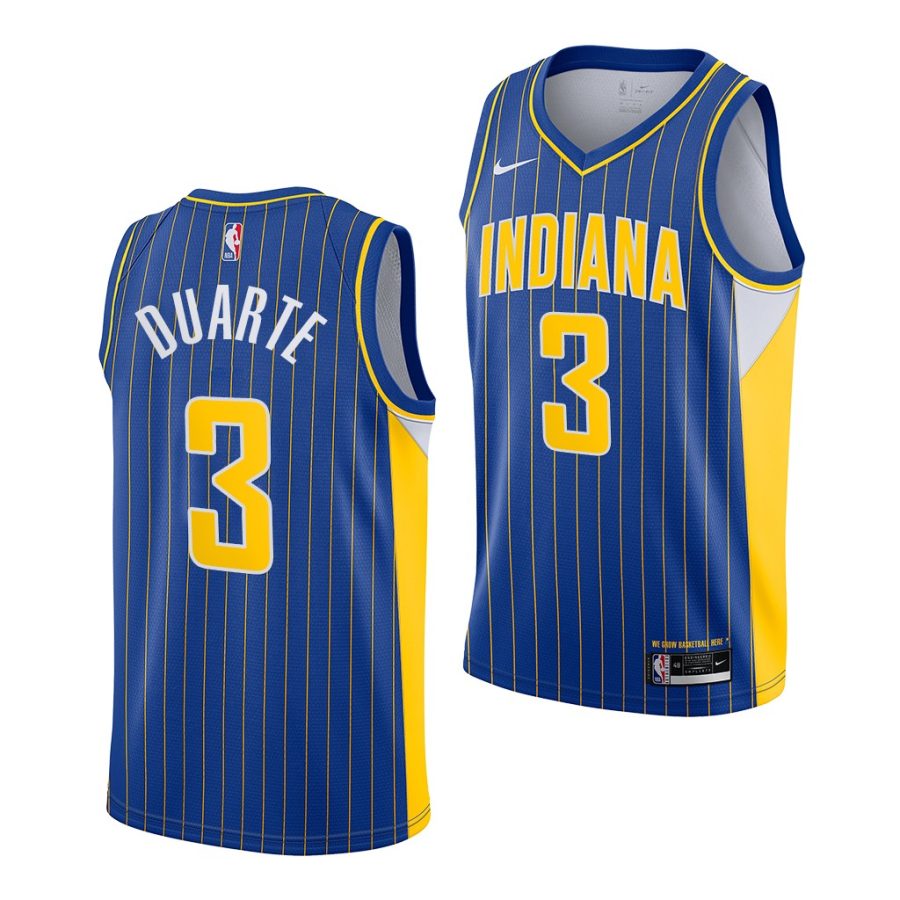 chris duarte pacers 2021 blue city edition 2021 nba draft jersey