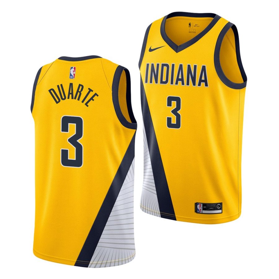 chris duarte pacers 2021 gold statement edition 2021 nba draft jersey