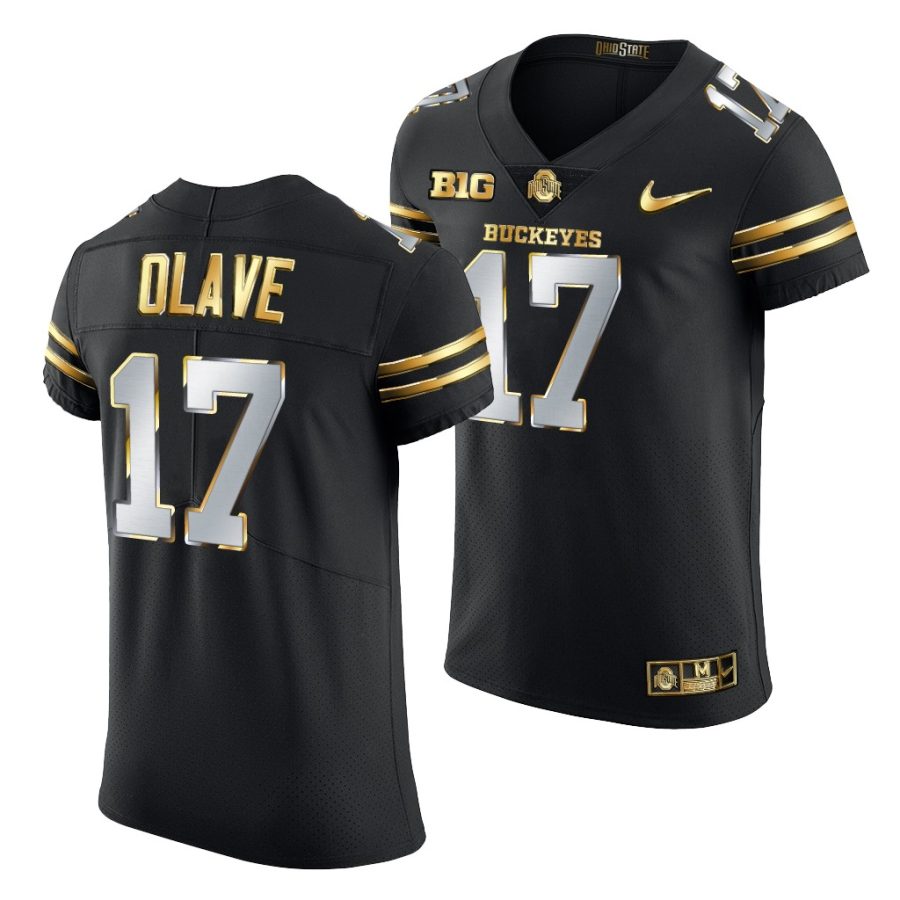 chris olave black golden edition ohio state buckeyes jersey