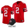 chris olave ohio state buckeyes scarlet color rush special uniform jersey