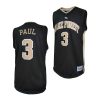 chris paul black college basketball men's jersey