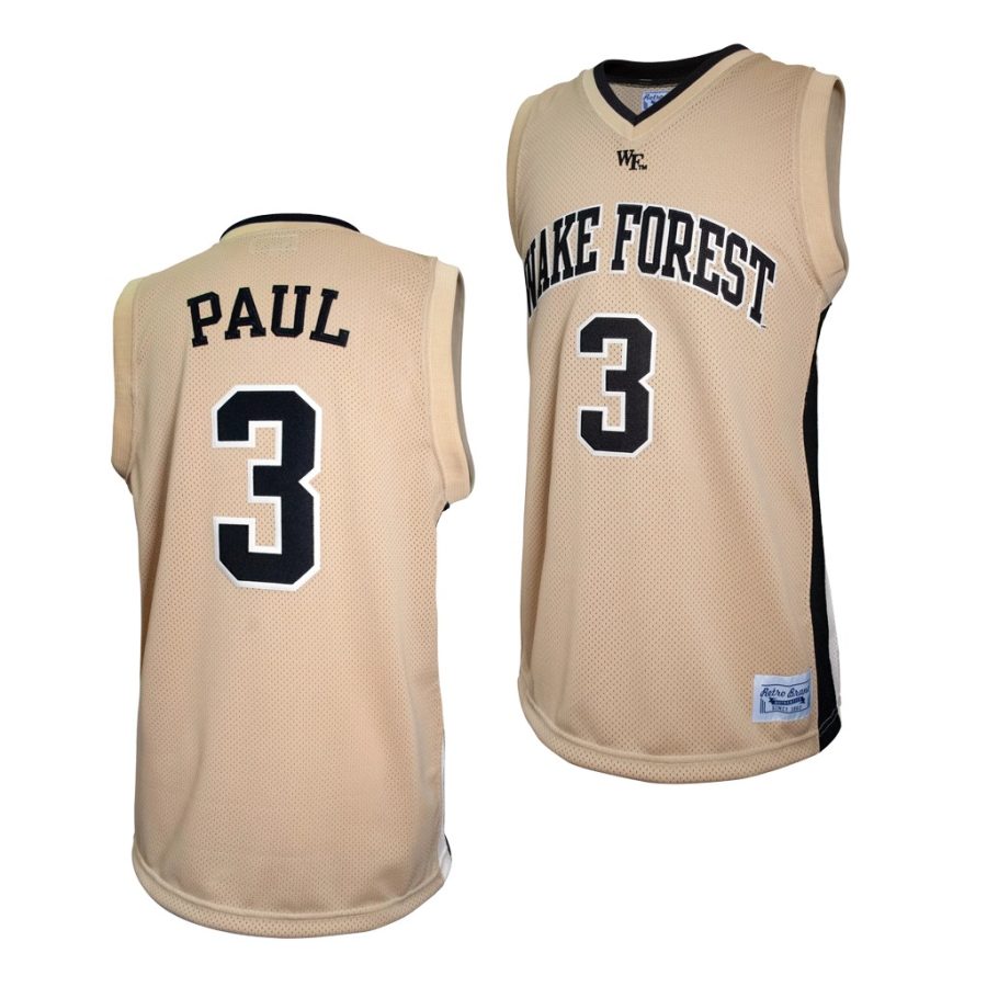 chris paul gold basketball wake forest jersey