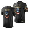 christian harris black stars and stripes men's jersey