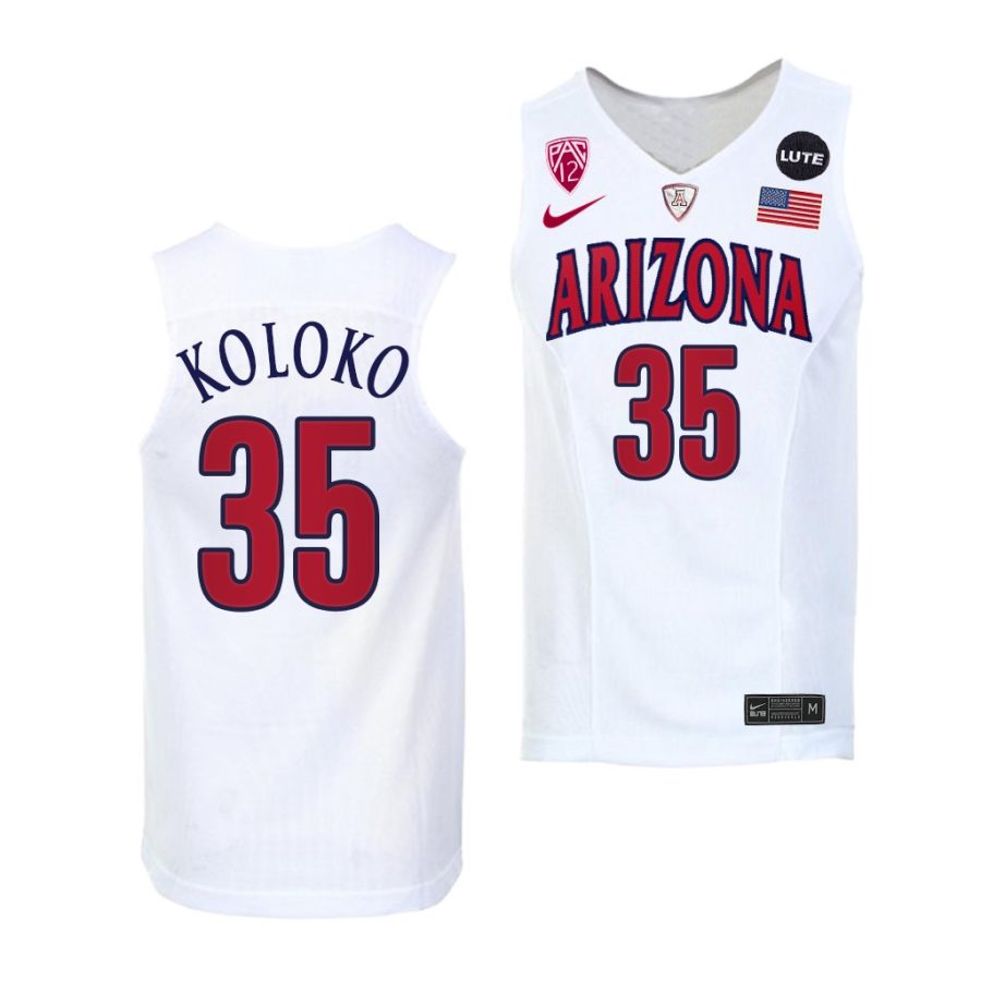 christian koloko arizona wildcats college basketball 2021 22 replica jersey