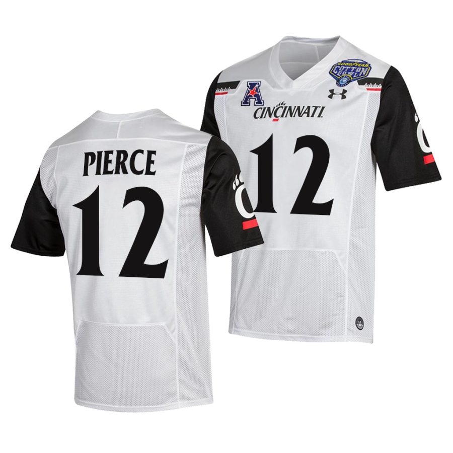 cincinnati bearcats alec pierce white 2021 cotton bowl college football playoff jersey