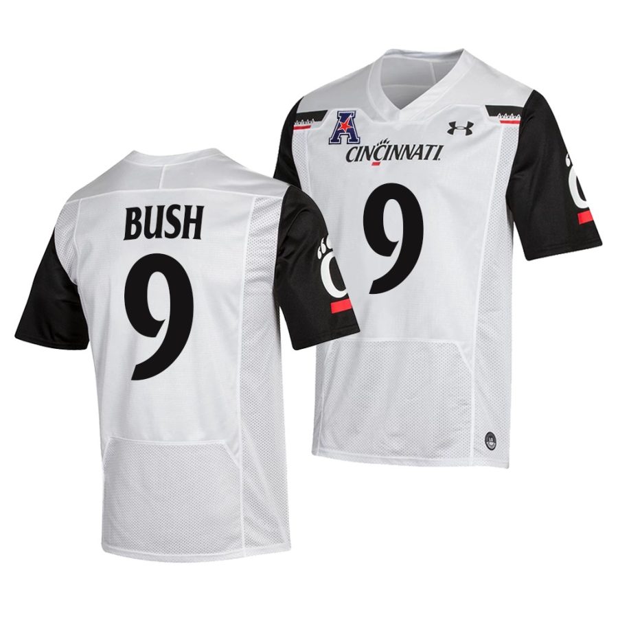 cincinnati bearcats arquon bush white college football men jersey