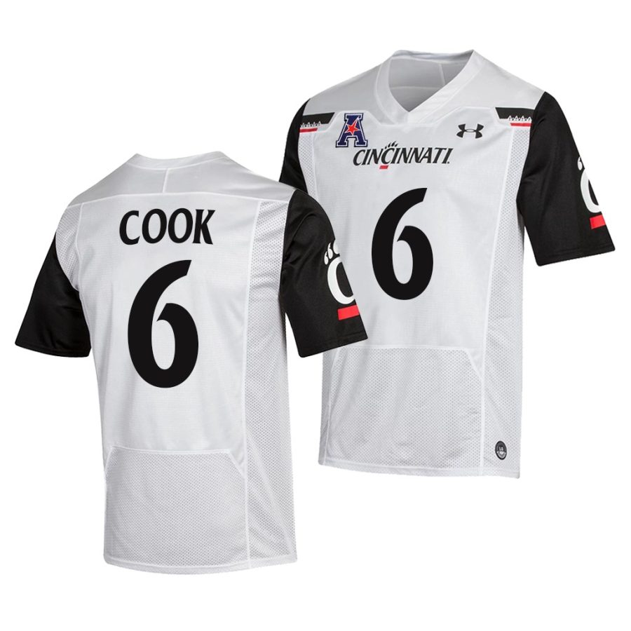 cincinnati bearcats bryan cook white college football men jersey