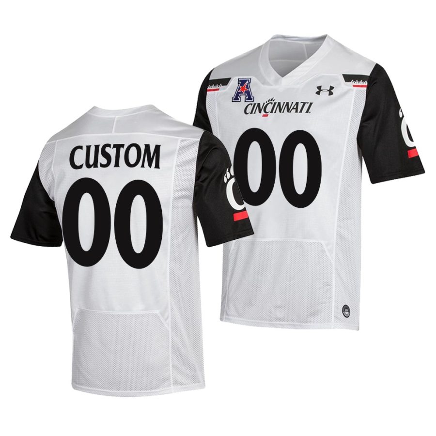 cincinnati bearcats custom white college football men jersey