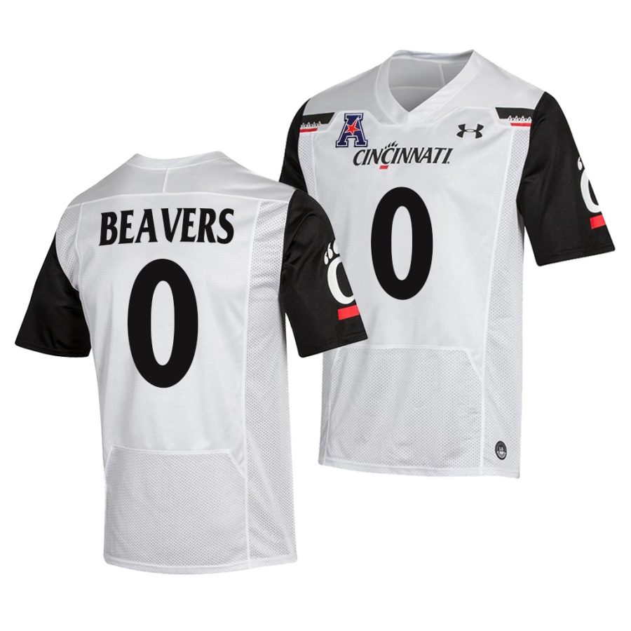 cincinnati bearcats darrian beavers white college football men jersey